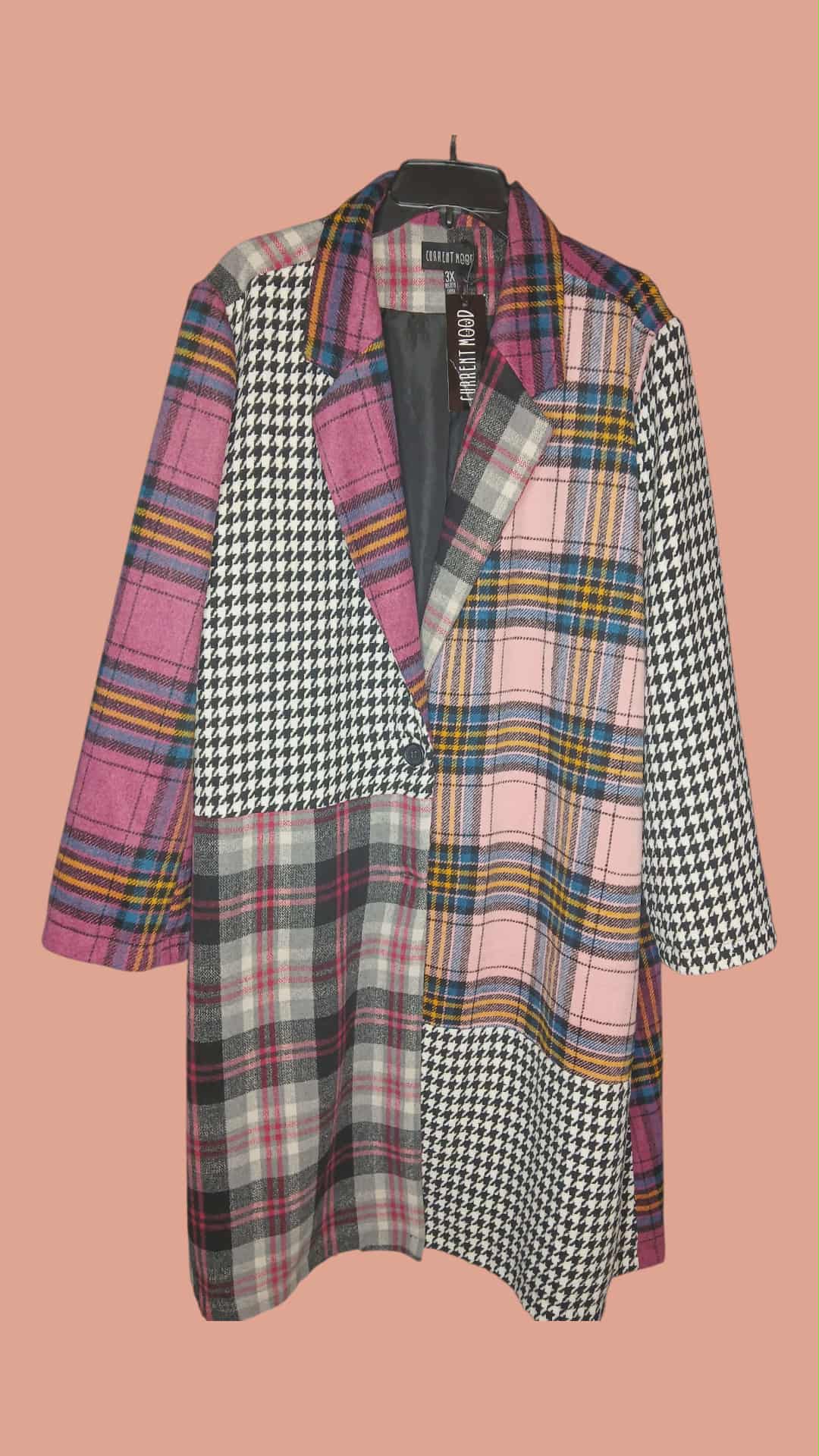 Plus Size Sweet Tast fo Fury Plaid Coat 3X
