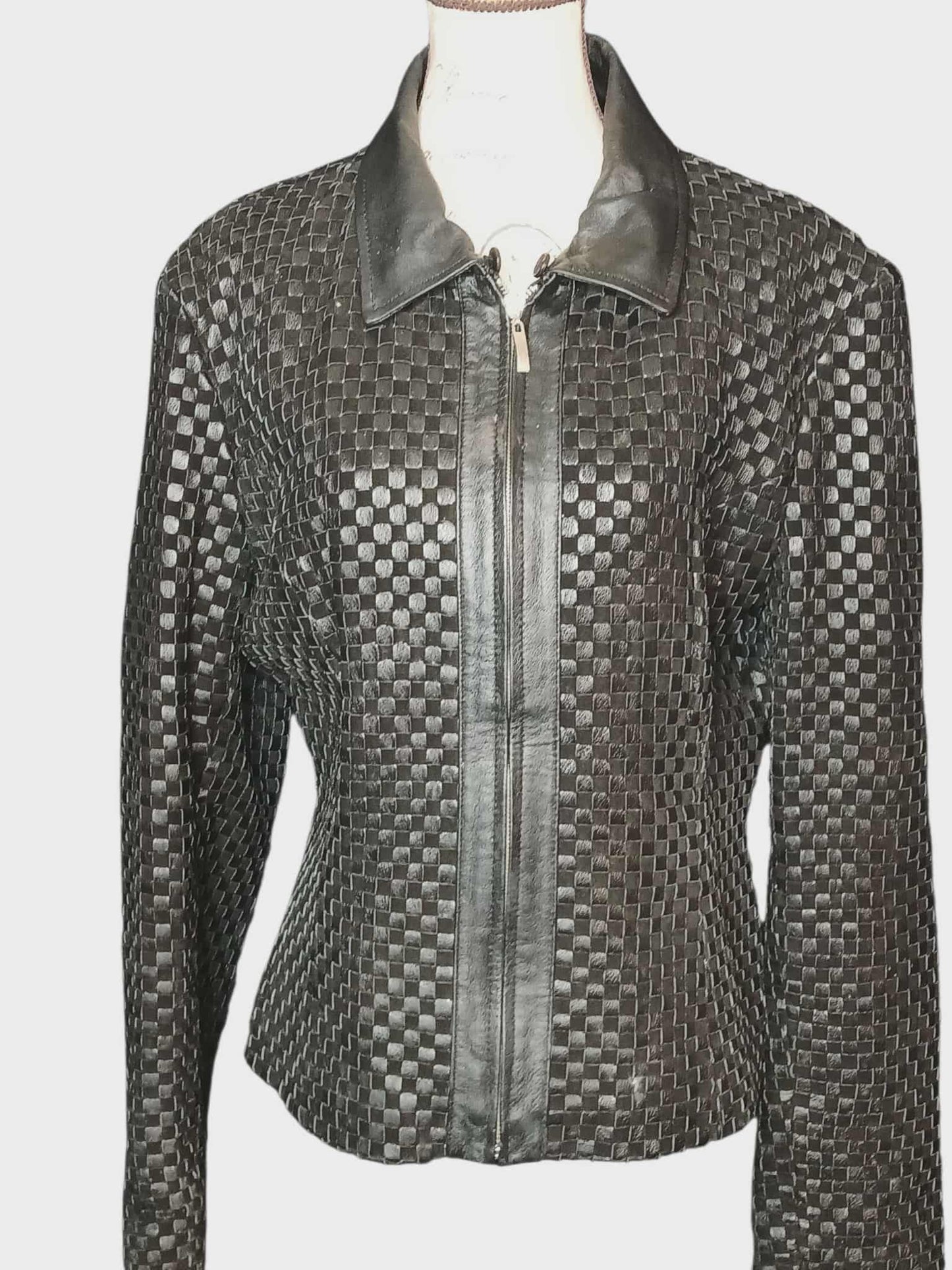 Women's Wilson Genuine Leather Woven Jacket L/XL