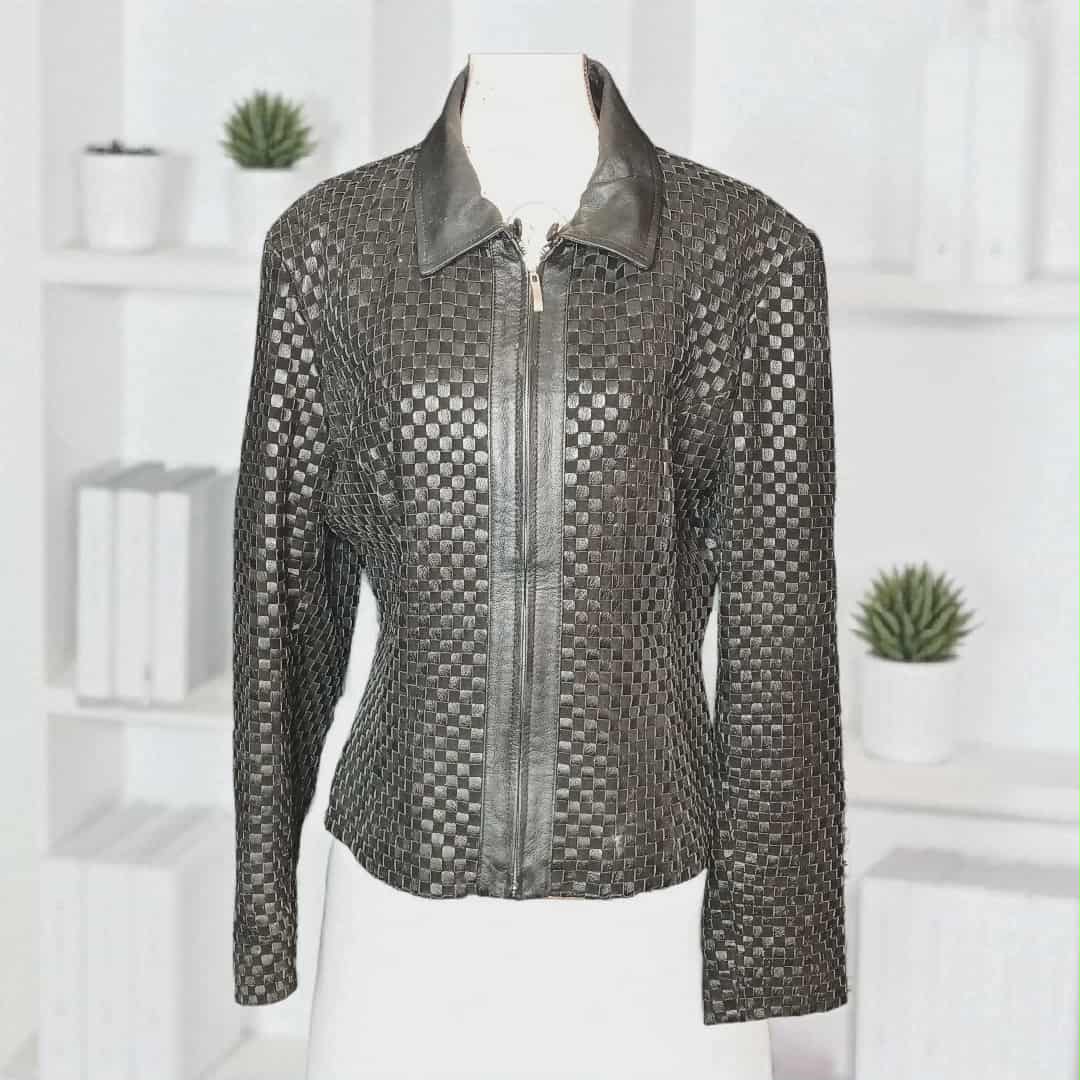 Women's Wilson Genuine Leather Woven Jacket L/XL