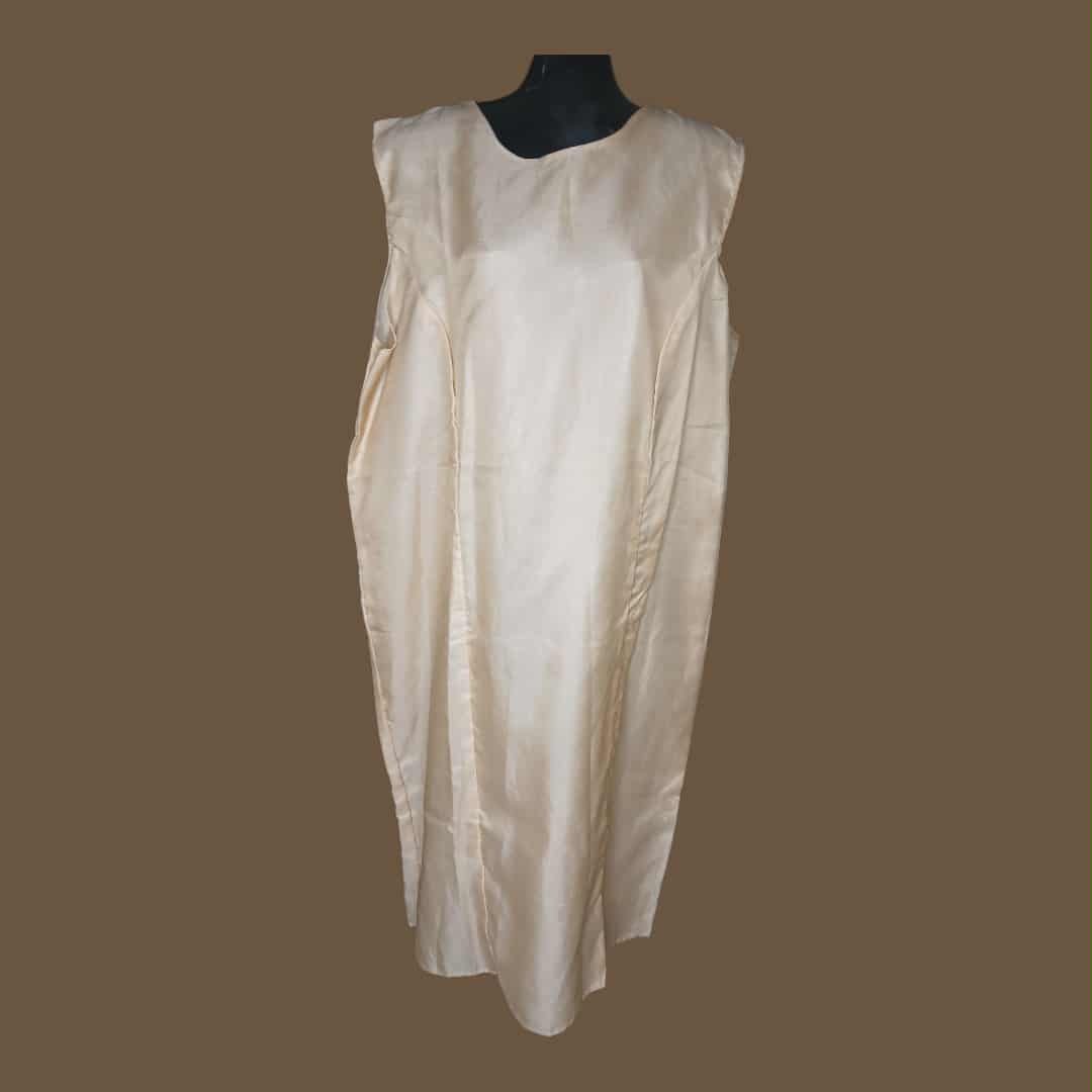 VTG 100% Silk & Beaded Ivory Dress & Duster by ROMAN'S Sz 1X
