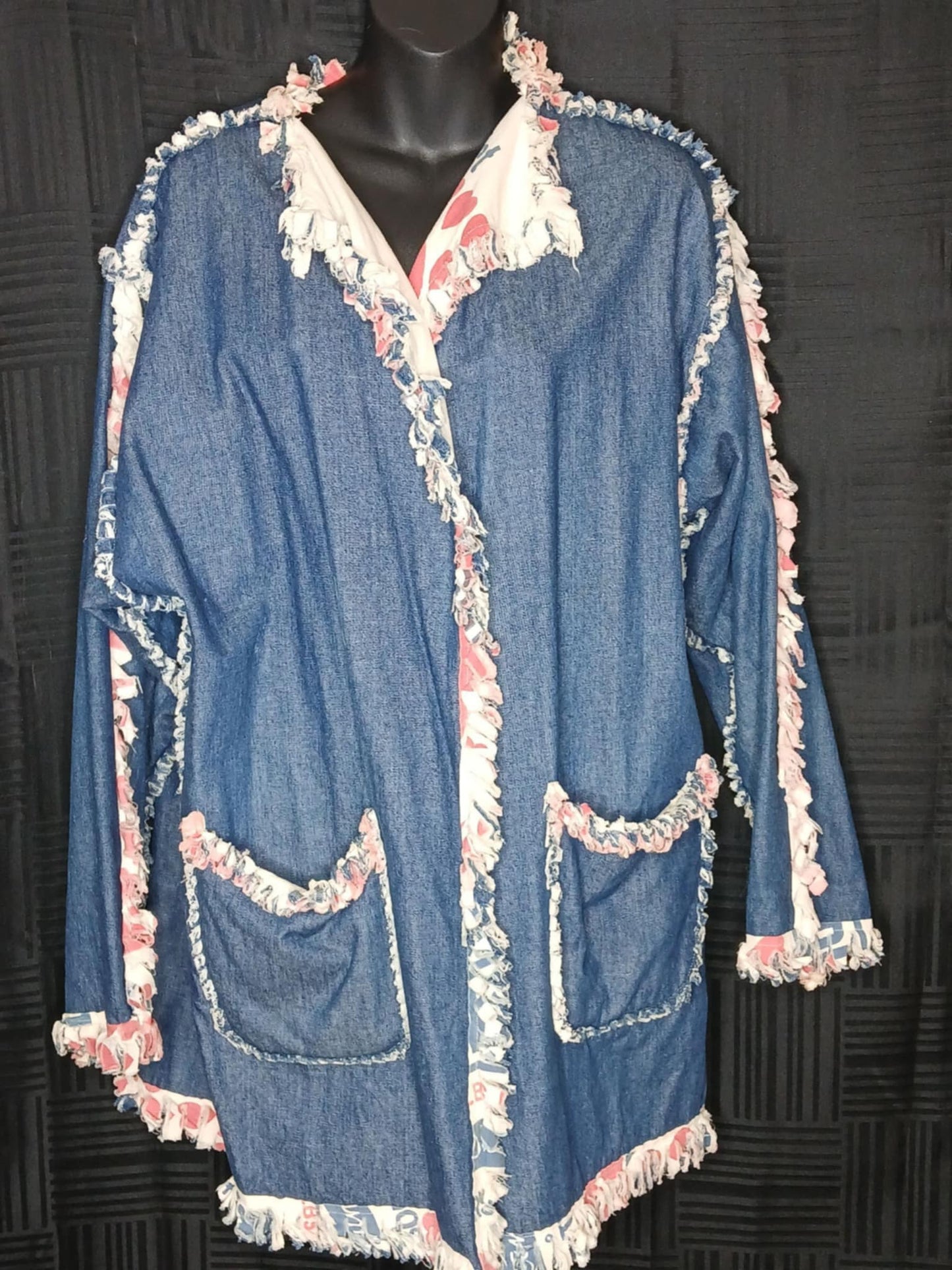 Sweet Heart Sugar 100% Pure & Natural Reversible Denim Jacket 2X/3X
