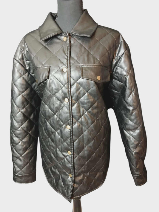 Jen & Co. Quilted Black Jacket L/XL