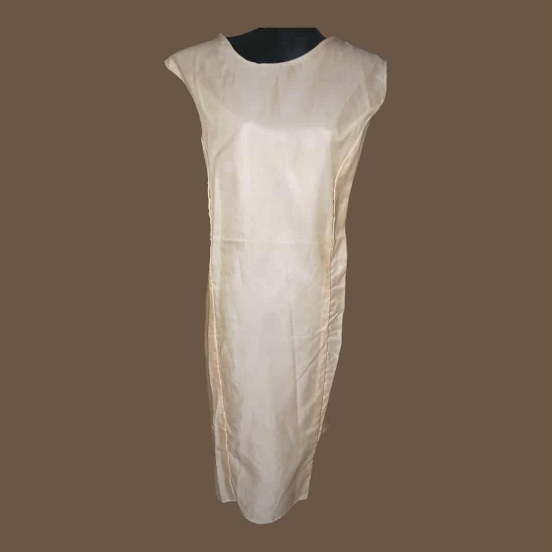 VTG 100% Silk & Beaded Ivory Dress & Duster by ROMAN'S Sz 1X